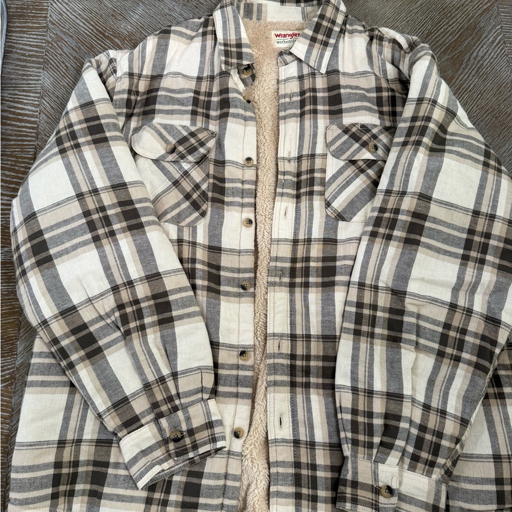 Men’s Wrangler Authentics XL Sherpa Lined Flannel Shirt